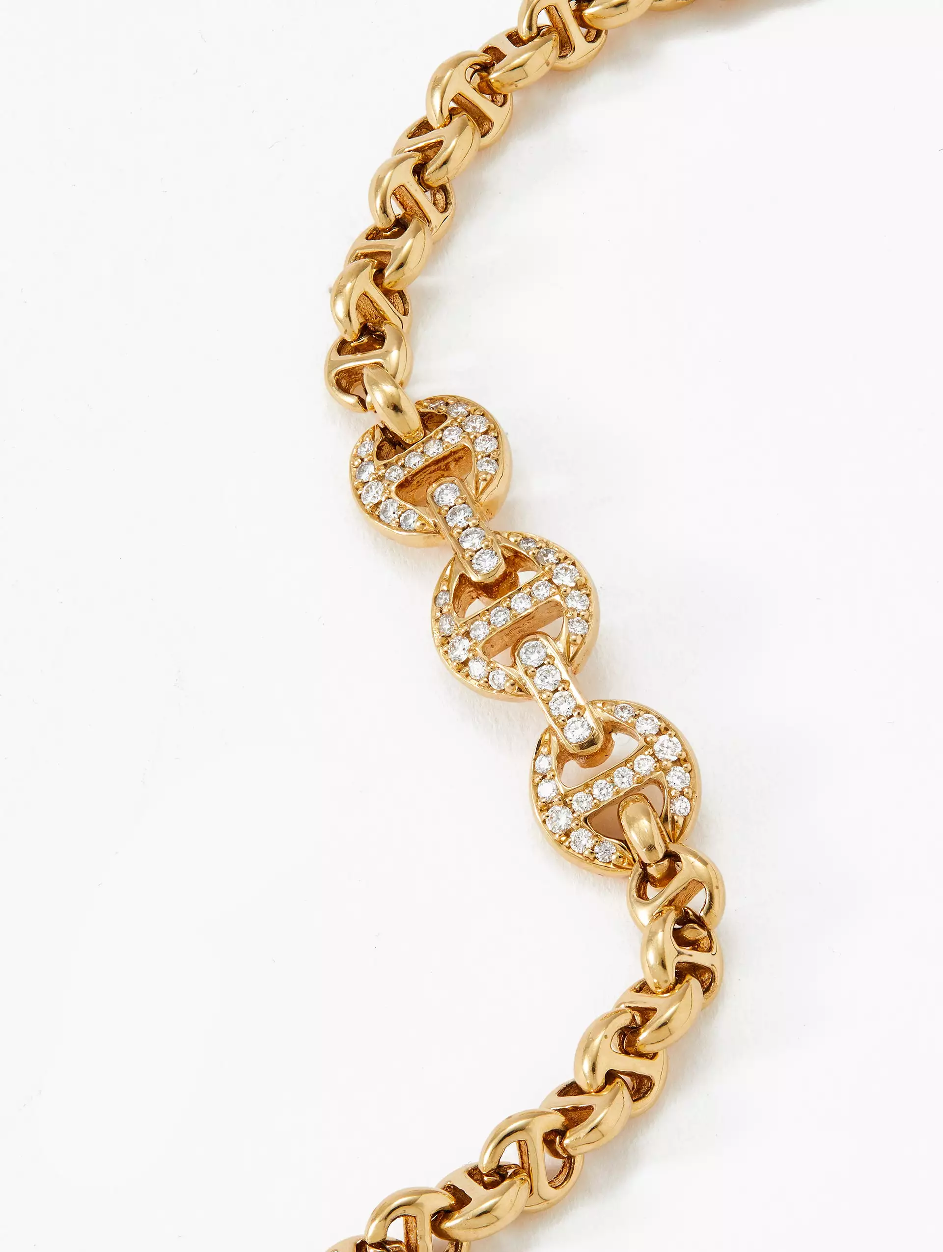 ID Bracelet With Antiquated Diamond Pendant