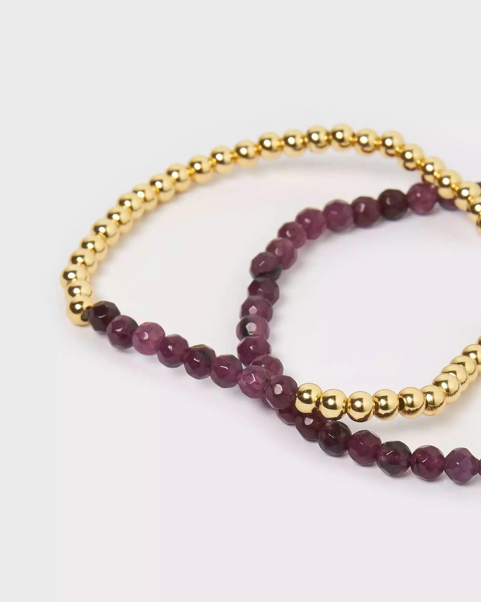 Izoa February Birthstone Bracelet Set