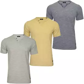 Jack & Jones Men's Splitneck T-Shirt - Short Sleeved