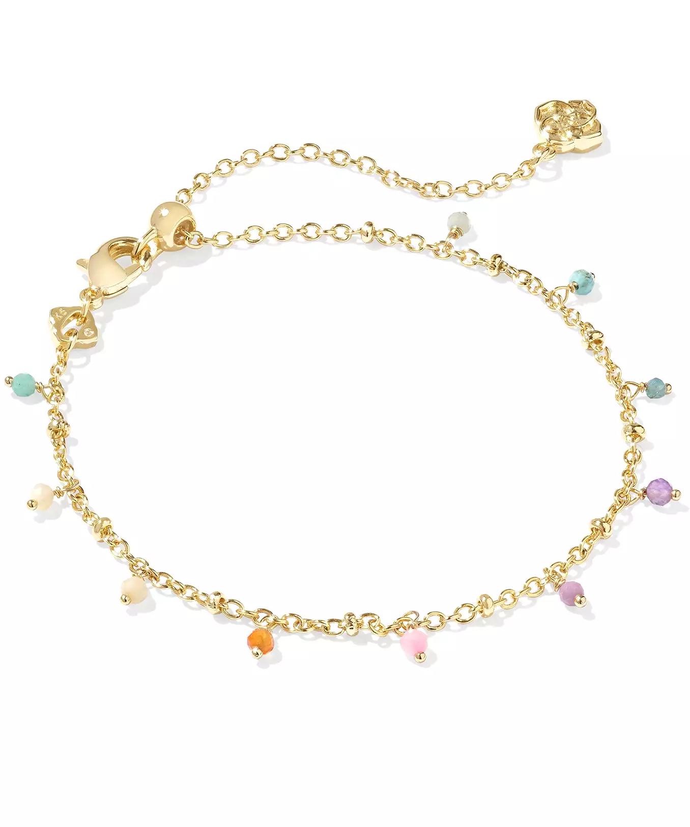 Kendra Scott Camry Beaded Delicate Chain Bracelet - Gold/Pastel Mix