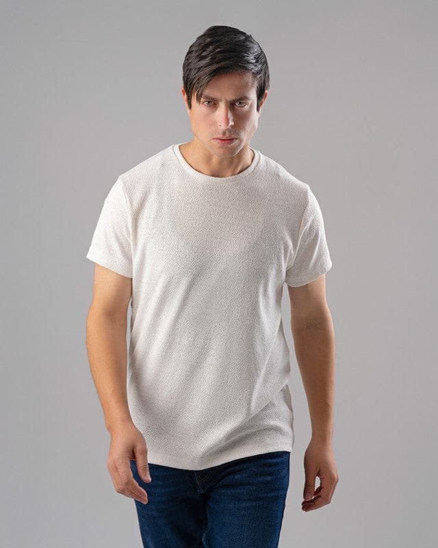 Knit T-shirt - OFF WHITE