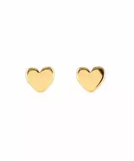 Kris Nations Tiny Heart Stud Earrings - Gold