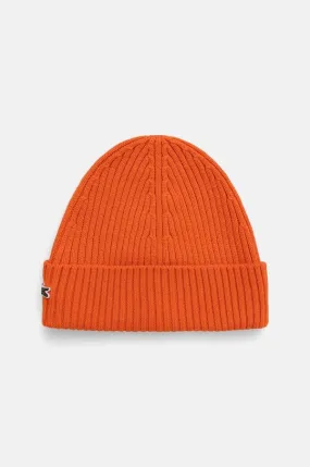 Lacoste wool beanie orange color