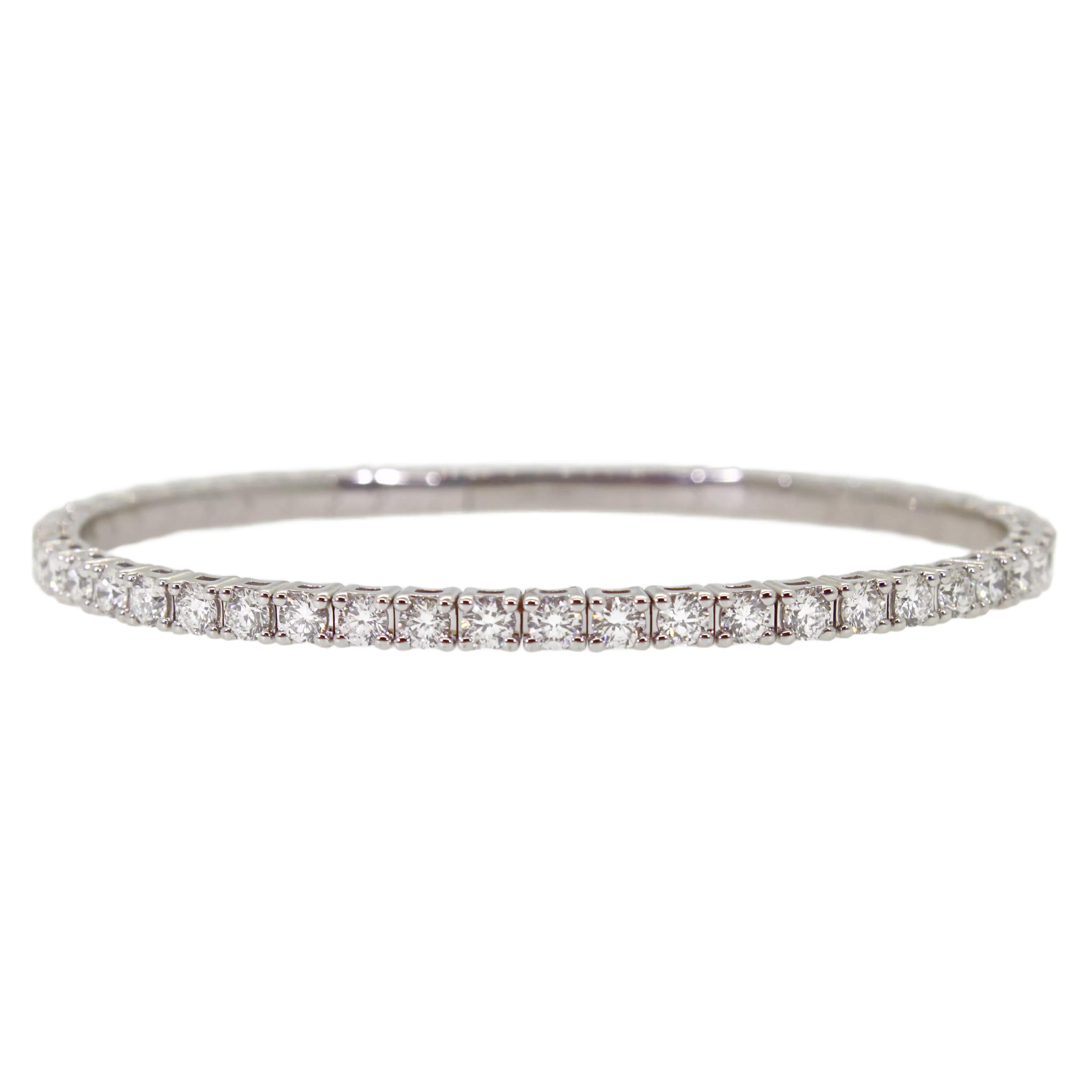 Large Diamond Flexible Tennis Bangle