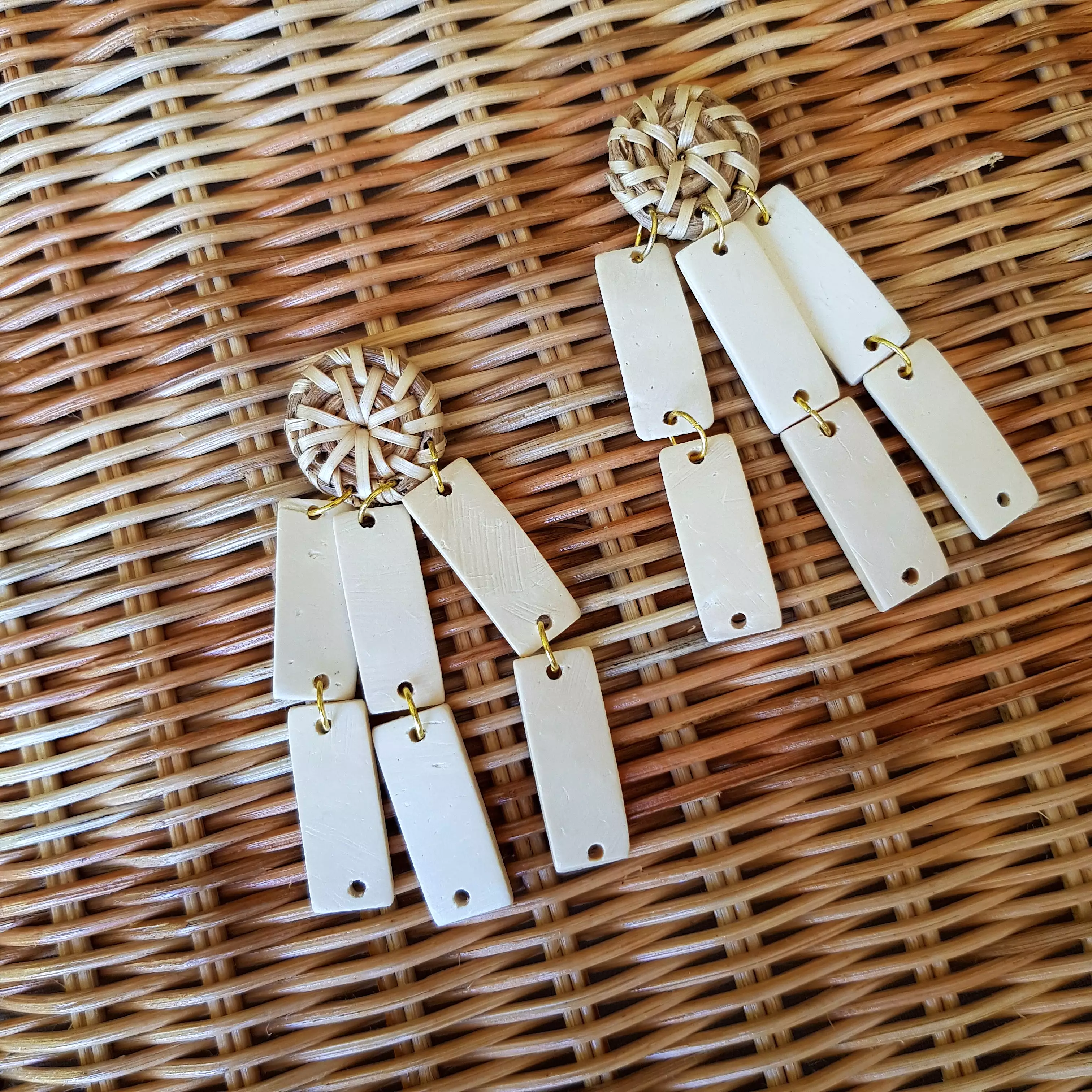 Leanna Earrings in White