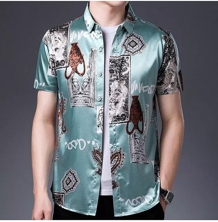 Lee Roth Vintage Silk Shirt For Men