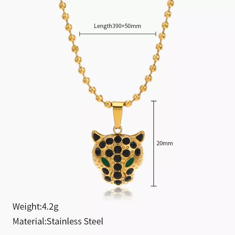 Leopard Diamond Earring Necklace