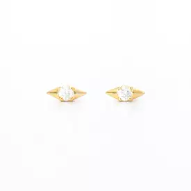 London Single Diamond Spike Studs