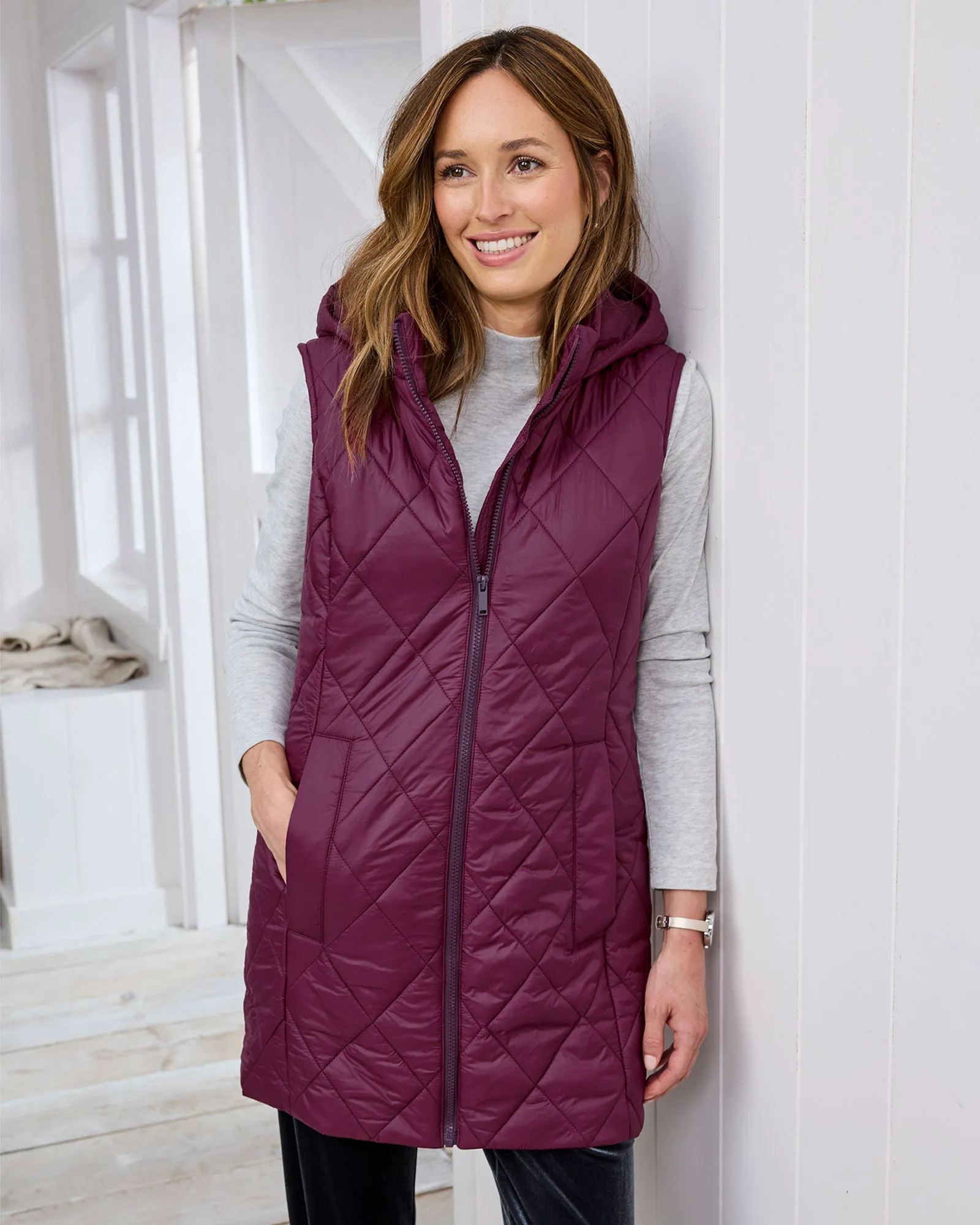 Longline Quilted Gilet 