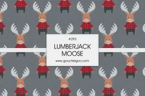 Lumberjack Moose w/ Red Satin Trim