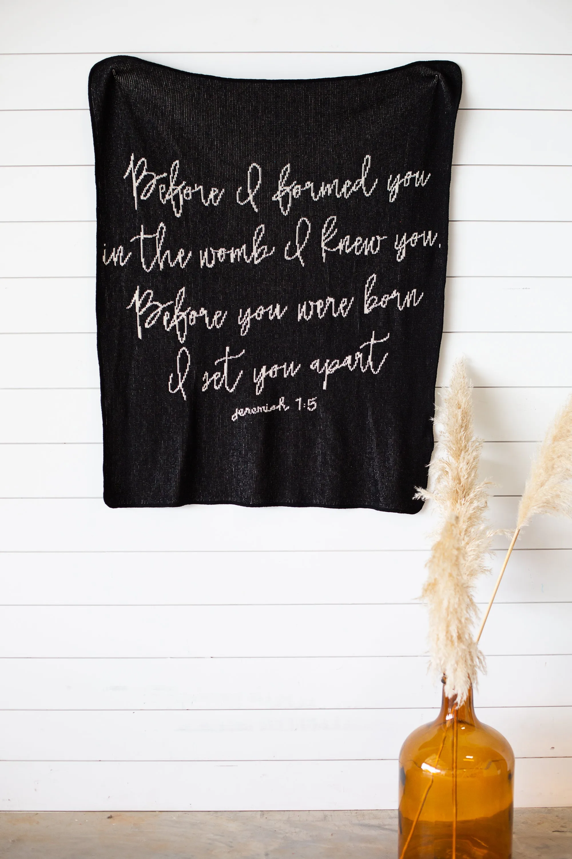 Made in the USA | Recycled Cotton Blend Jeremiah 1:5 Throw Blanket