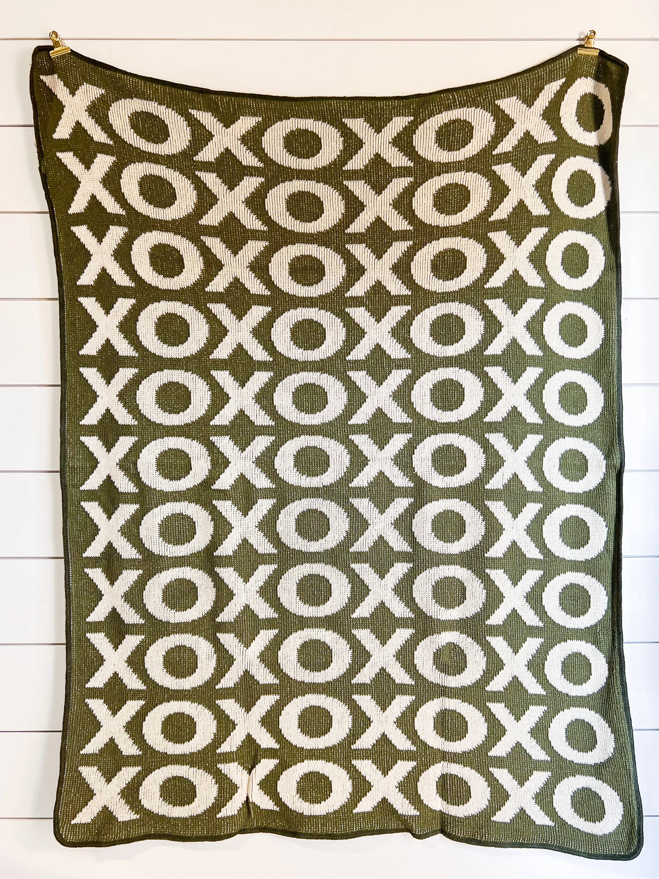 Made in the USA | Recycled Cotton Blend  XO Throw Blanket | NEW DESIGN