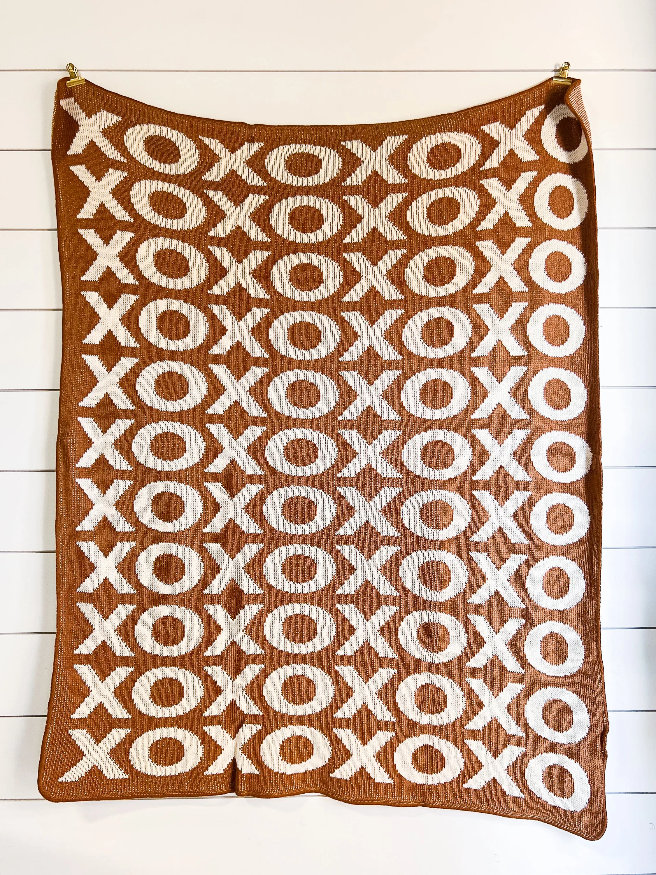 Made in the USA | Recycled Cotton Blend  XO Throw Blanket | NEW DESIGN