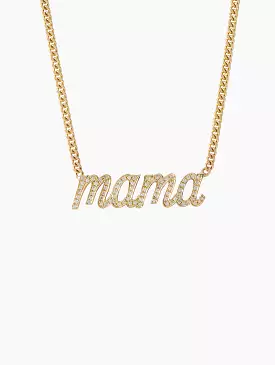 Mama Small La Firma Diamond Necklace