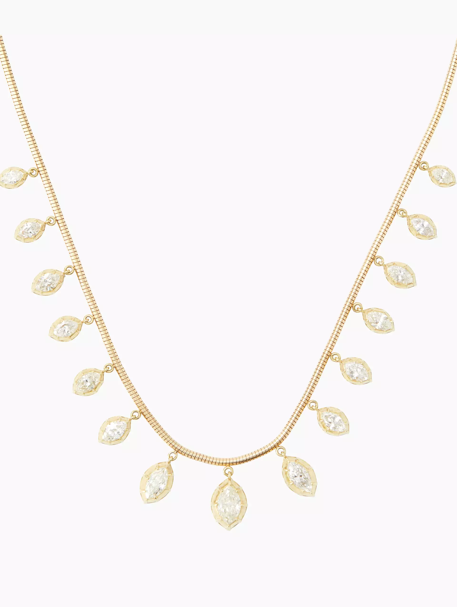 Marquise Diamond Fringe Necklace