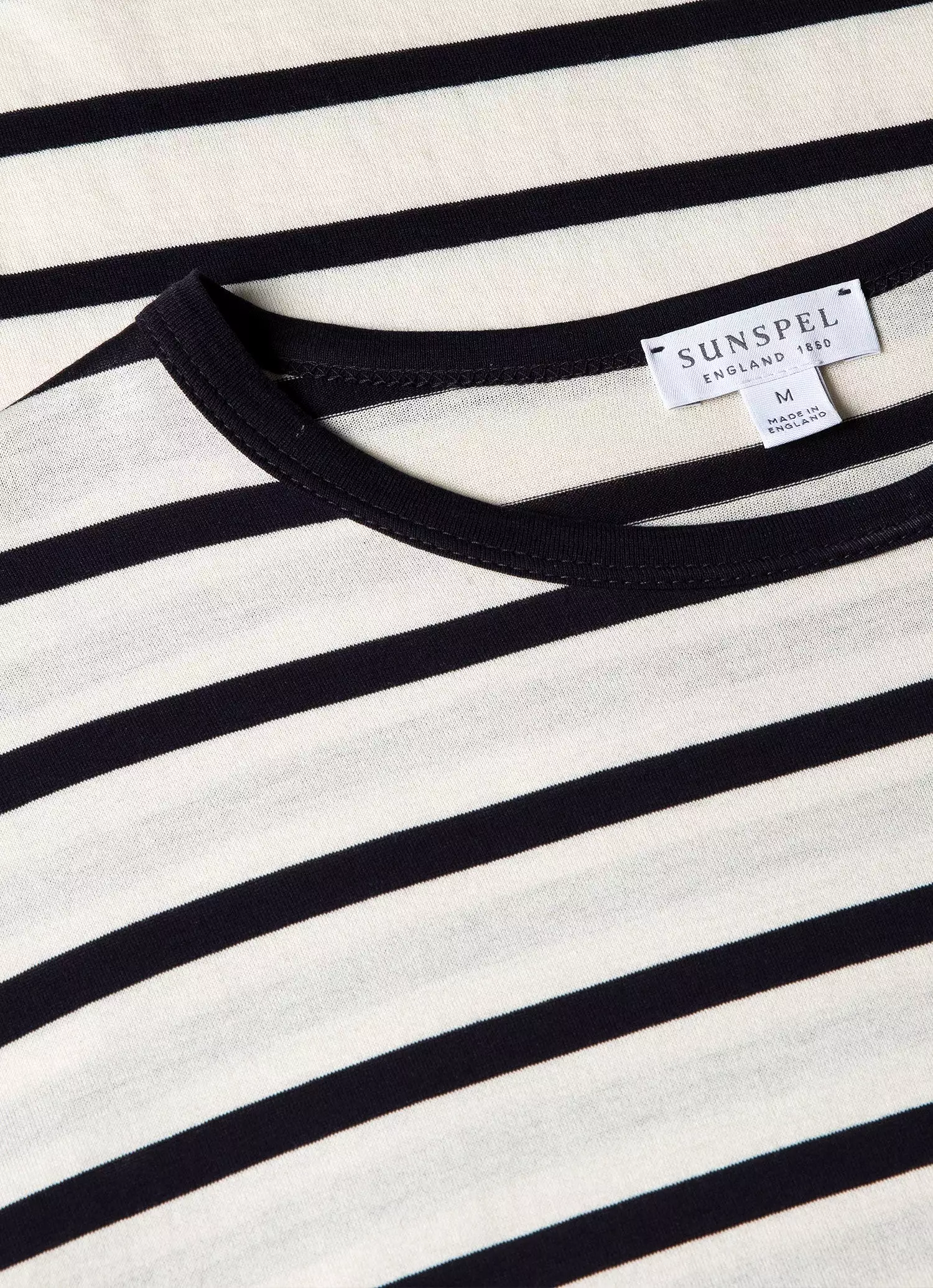 Men's Classic T-shirt in Ecru/Navy Breton Stripe