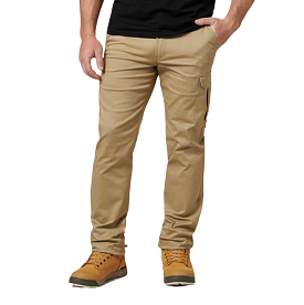 Mens Hard Yakka Core Basic Stretch Cargo Pant Workwear Khaki