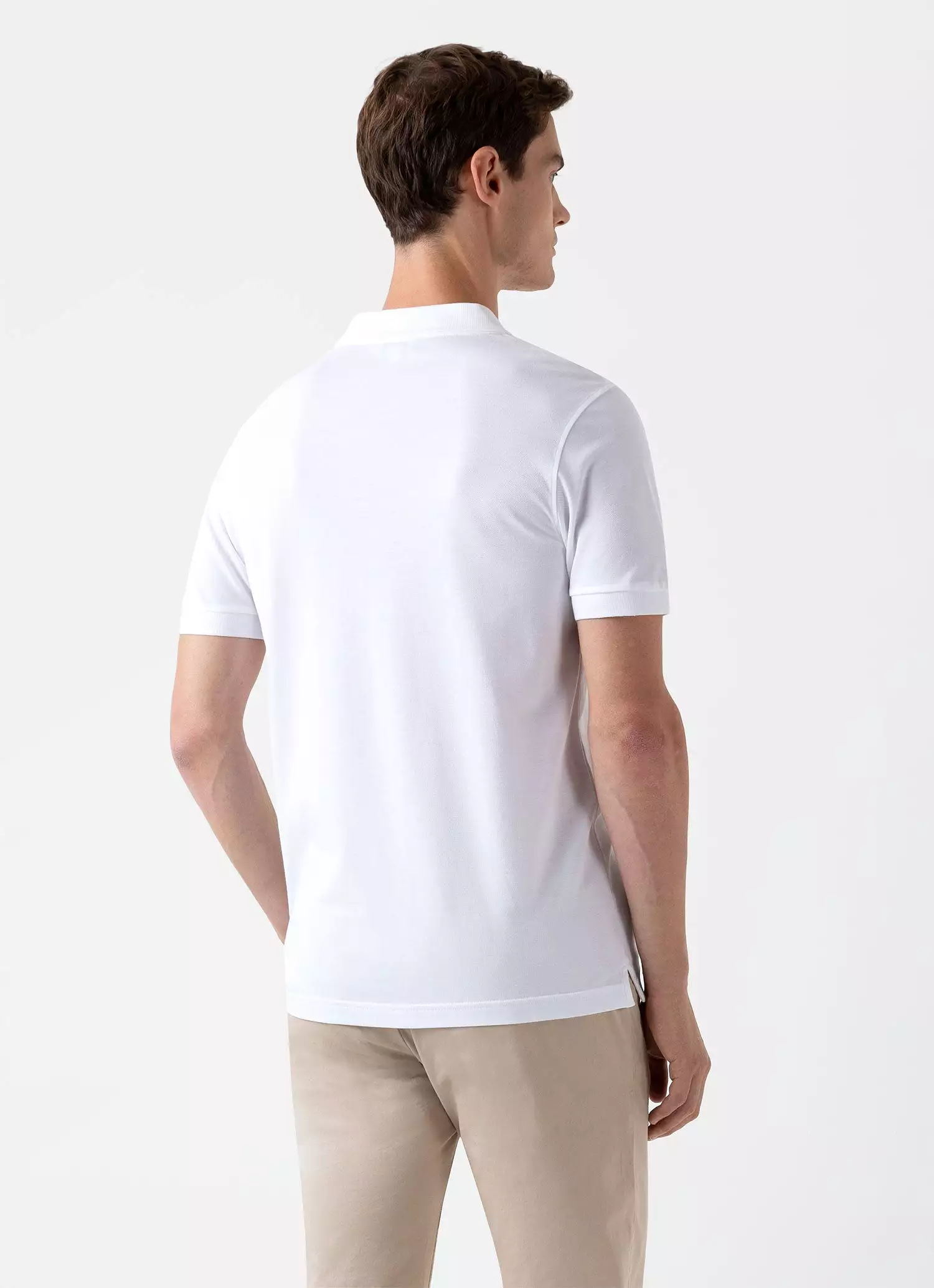 Men's Piqué Polo Shirt in White