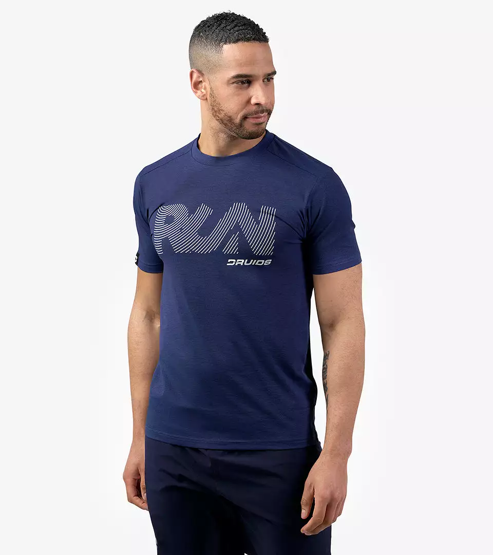 MEN'S RUN SPORTS T-SHIRT - NAVY