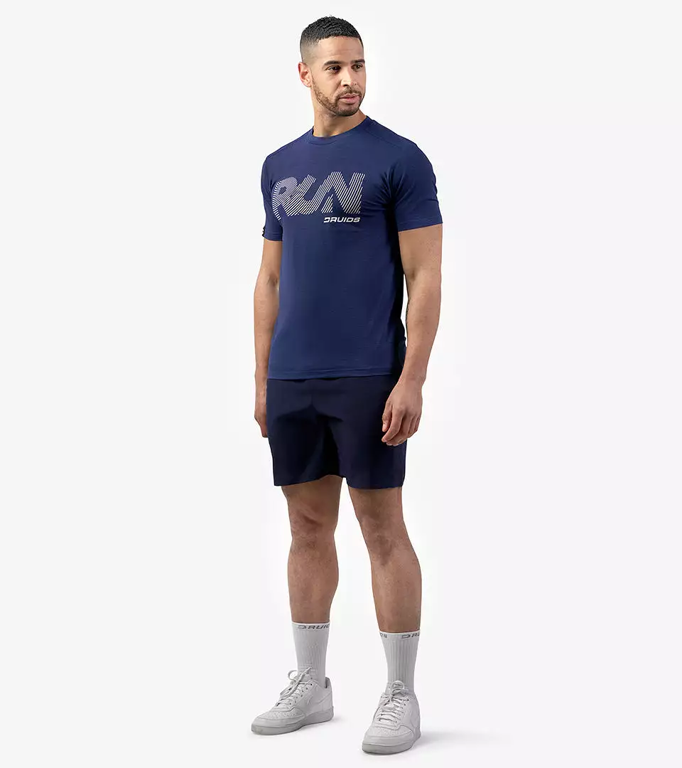 MEN'S RUN SPORTS T-SHIRT - NAVY