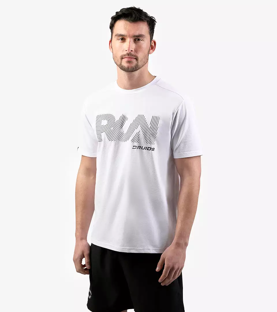 MEN'S RUN SPORTS T-SHIRT - WHITE