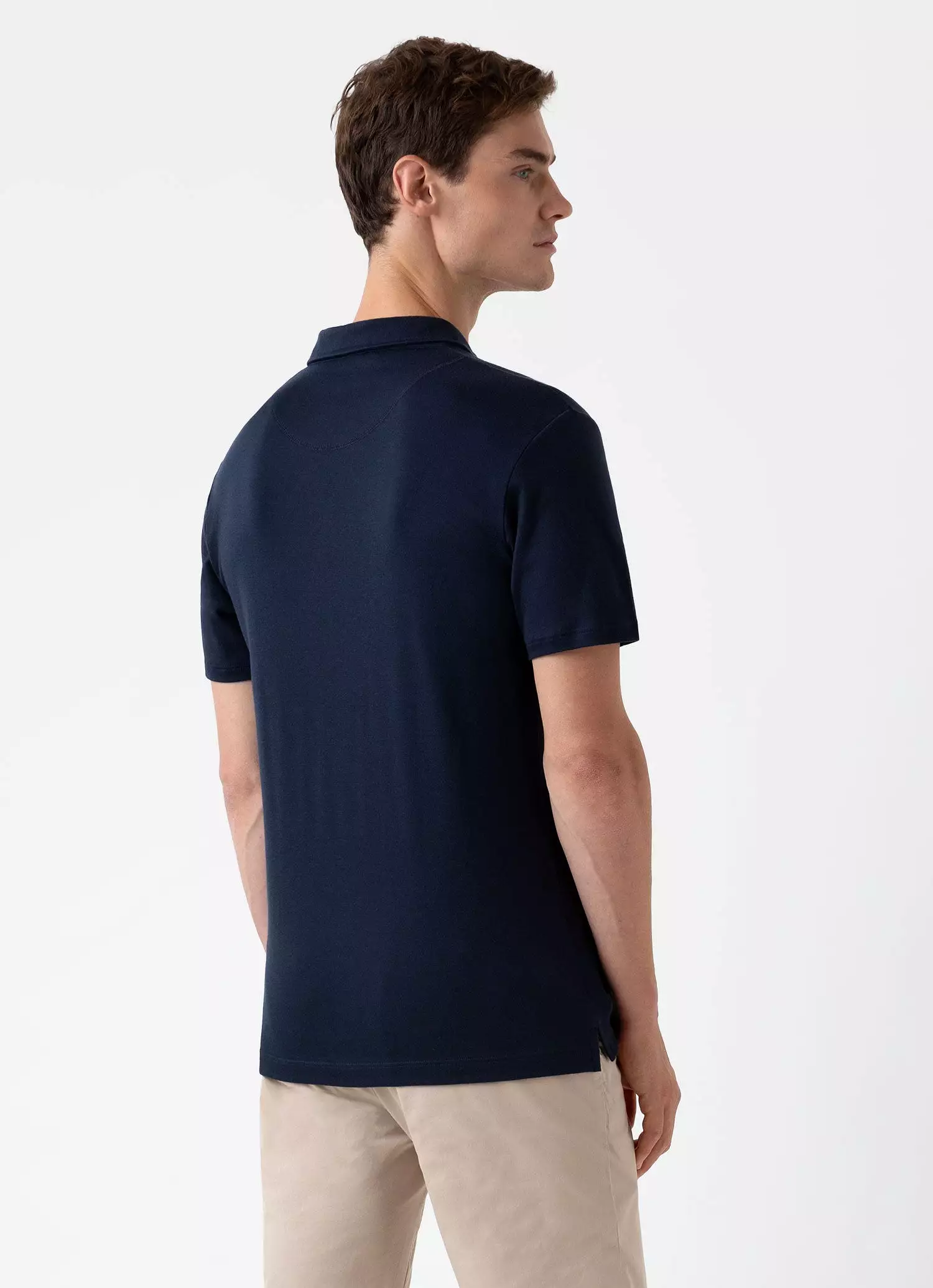 Men's Sea Island Cotton Riviera Polo Shirt in Navy