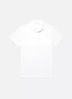 Men's Sea Island Cotton Riviera Polo Shirt in White