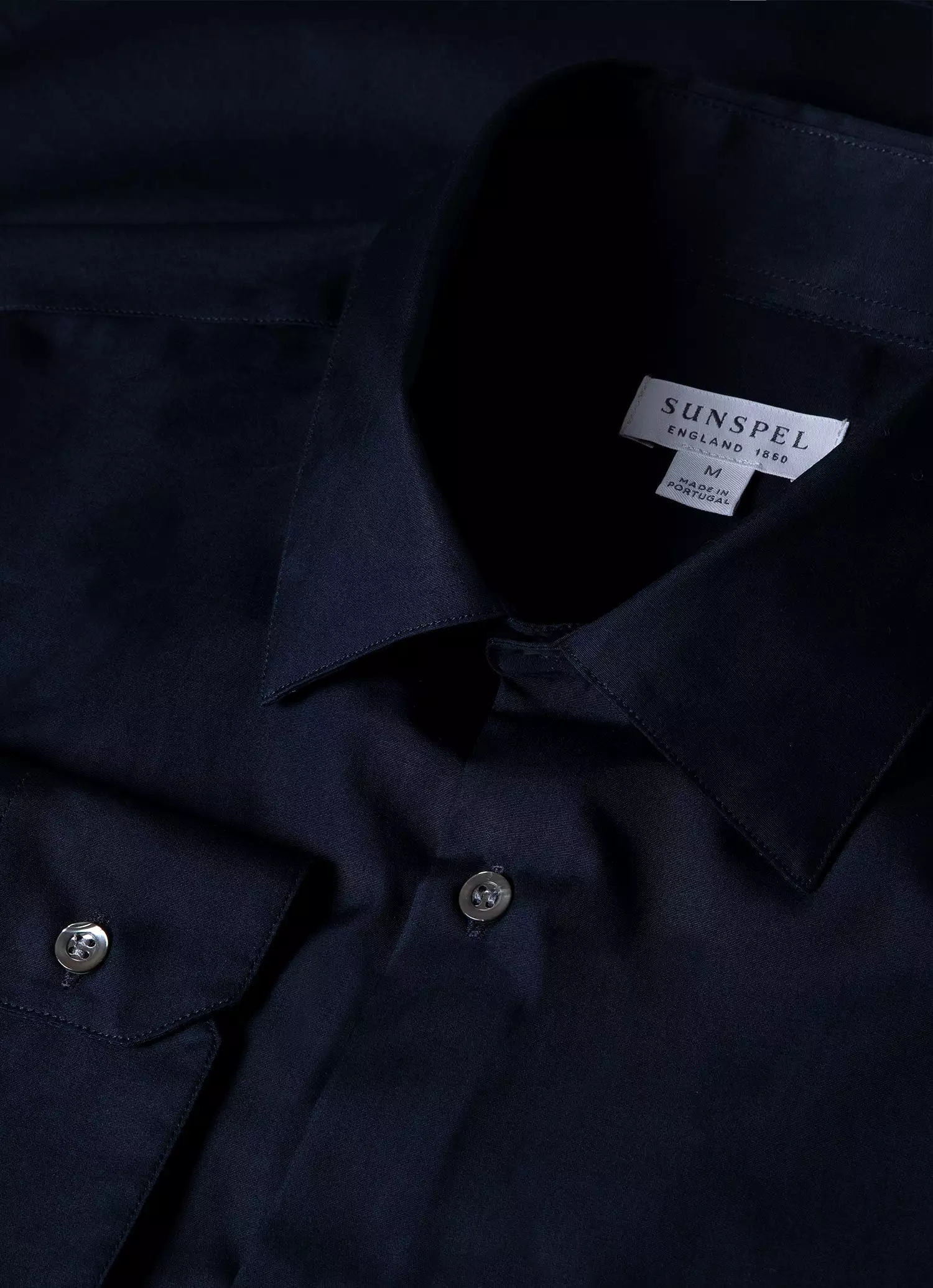 Men's Sea Island Cotton Shirt in Navy