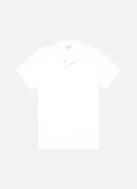 Men's Towelling Polo Shirt in White