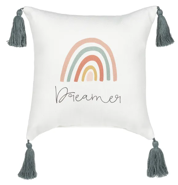 Mini Rainbow Pillow with Tassel In 3 Assorted Styles