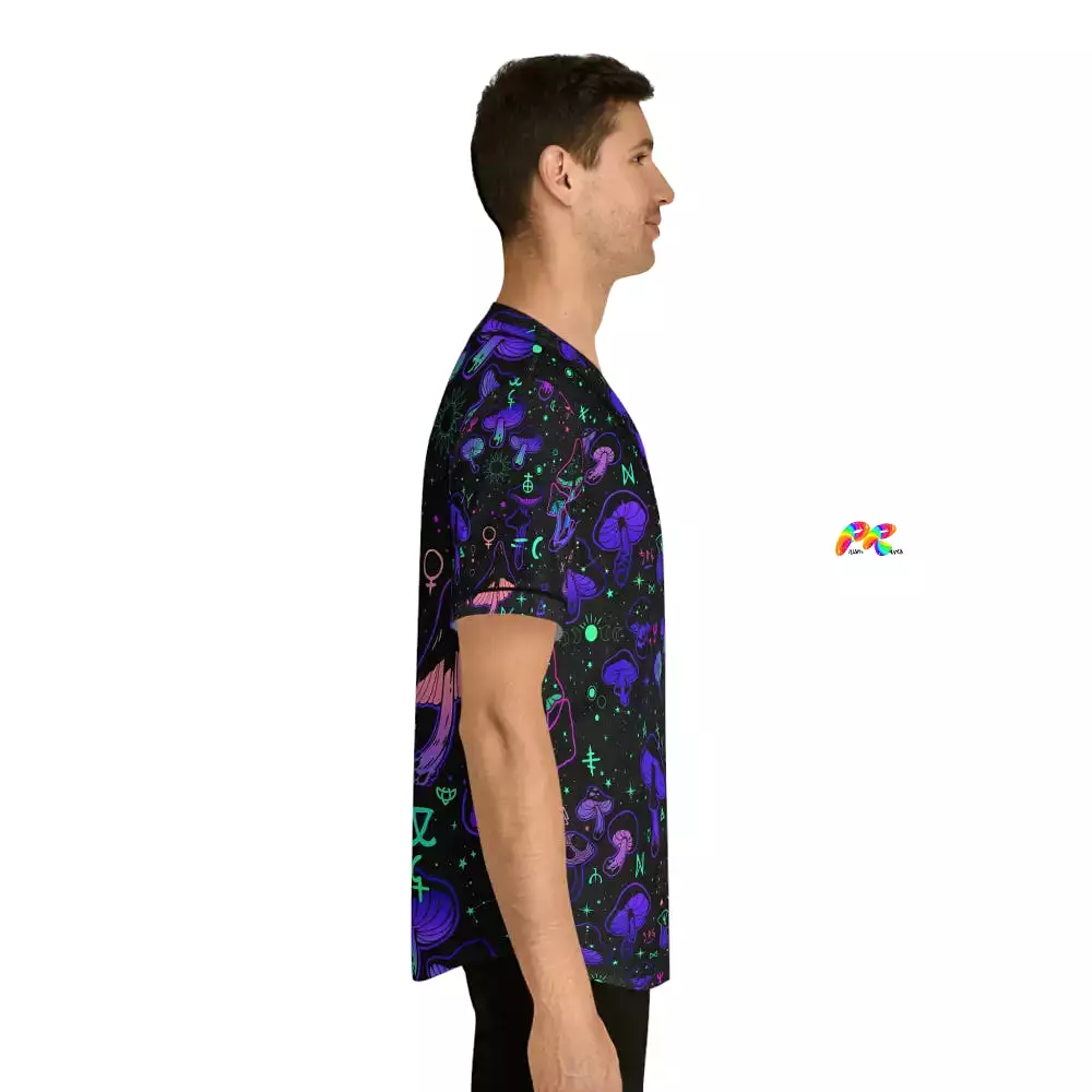 Mushroom Cult Men's Rave Baseball Jersey