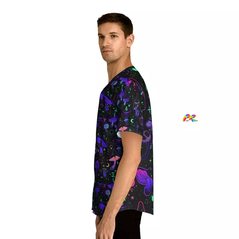 Mushroom Cult Men's Rave Baseball Jersey