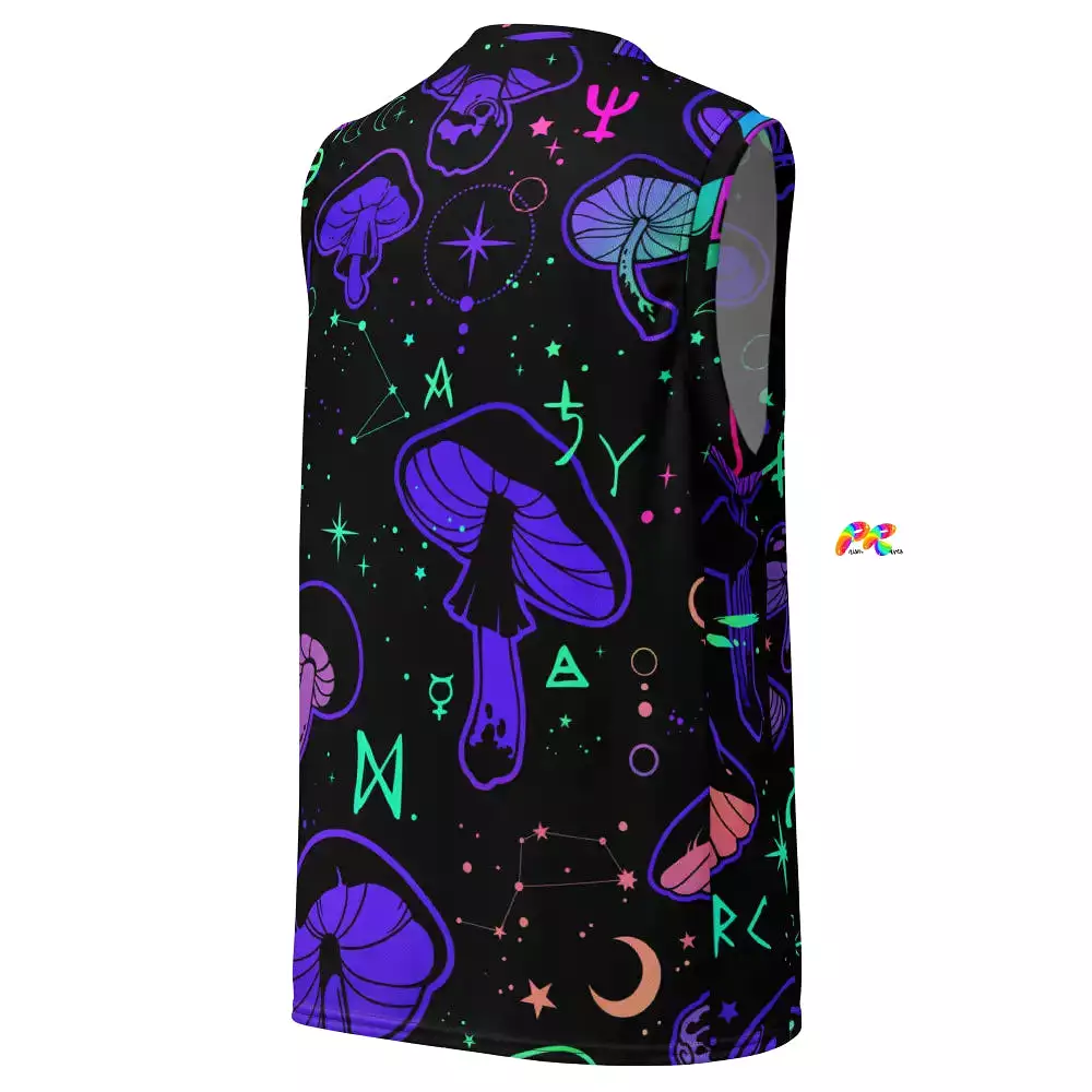 Mushroom Cult Rave Basketball Jersey