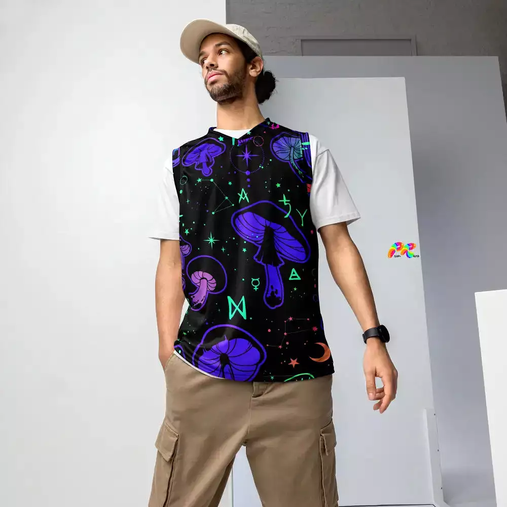 Mushroom Cult Rave Basketball Jersey