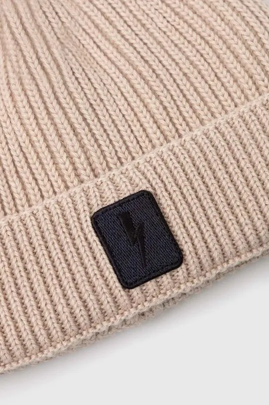 Neil Barett wool blend beanie FISHERMAN BEANIE beige color PBCP335.V9505.9601