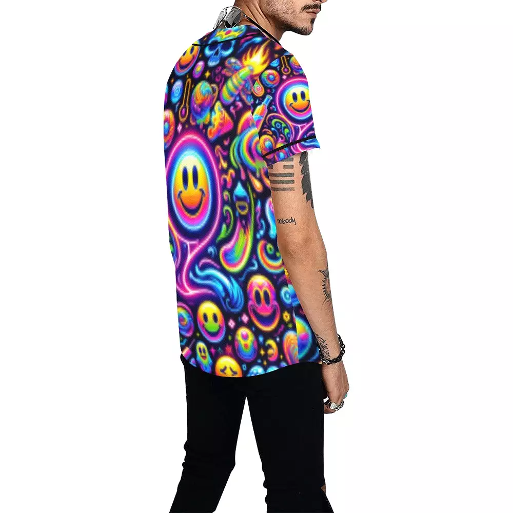 Neon Drip Men's Rave Baseball Jersey