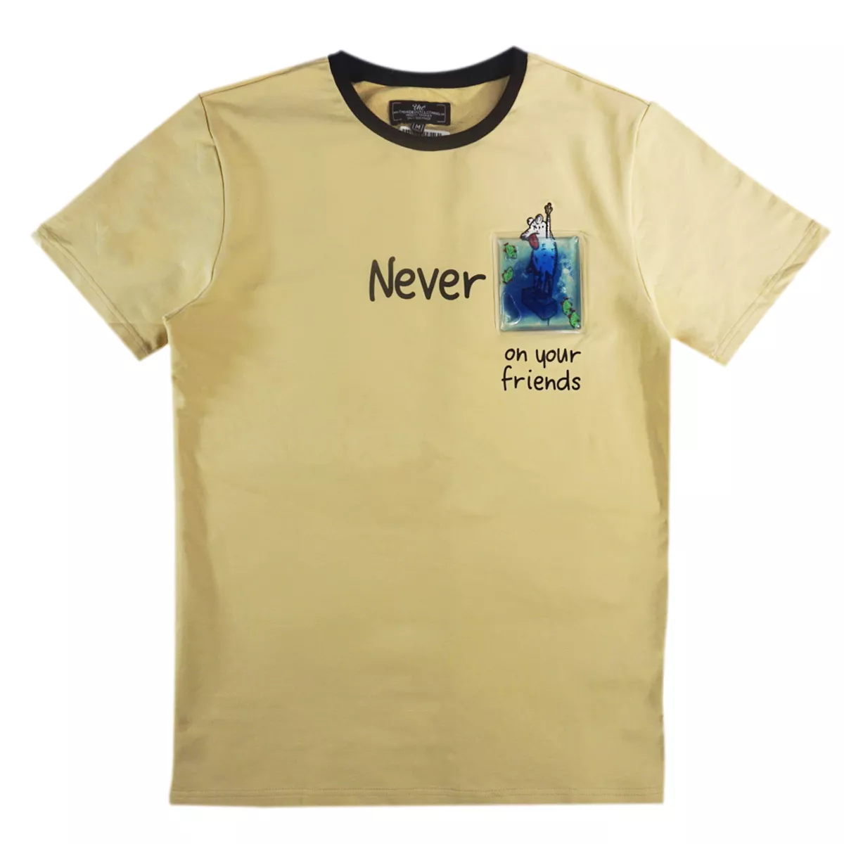 Never Rat Swim With The Fishes Pocket Tee (Chardonnay Khaki) /D17