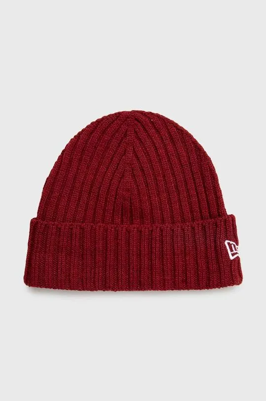 New Era beanie Cuff Beanie maroon color 60364239