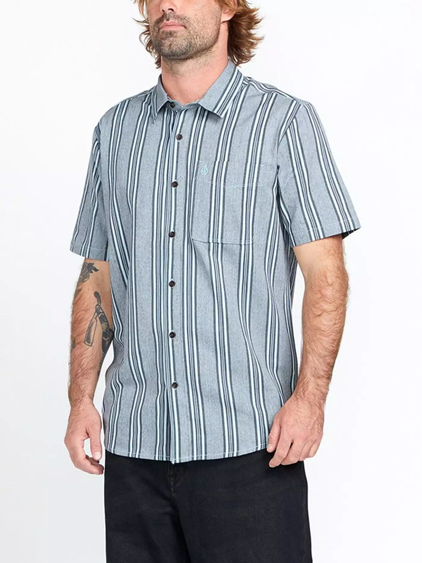 Newbar Stripe Short Sleeve Buttondown Shirt