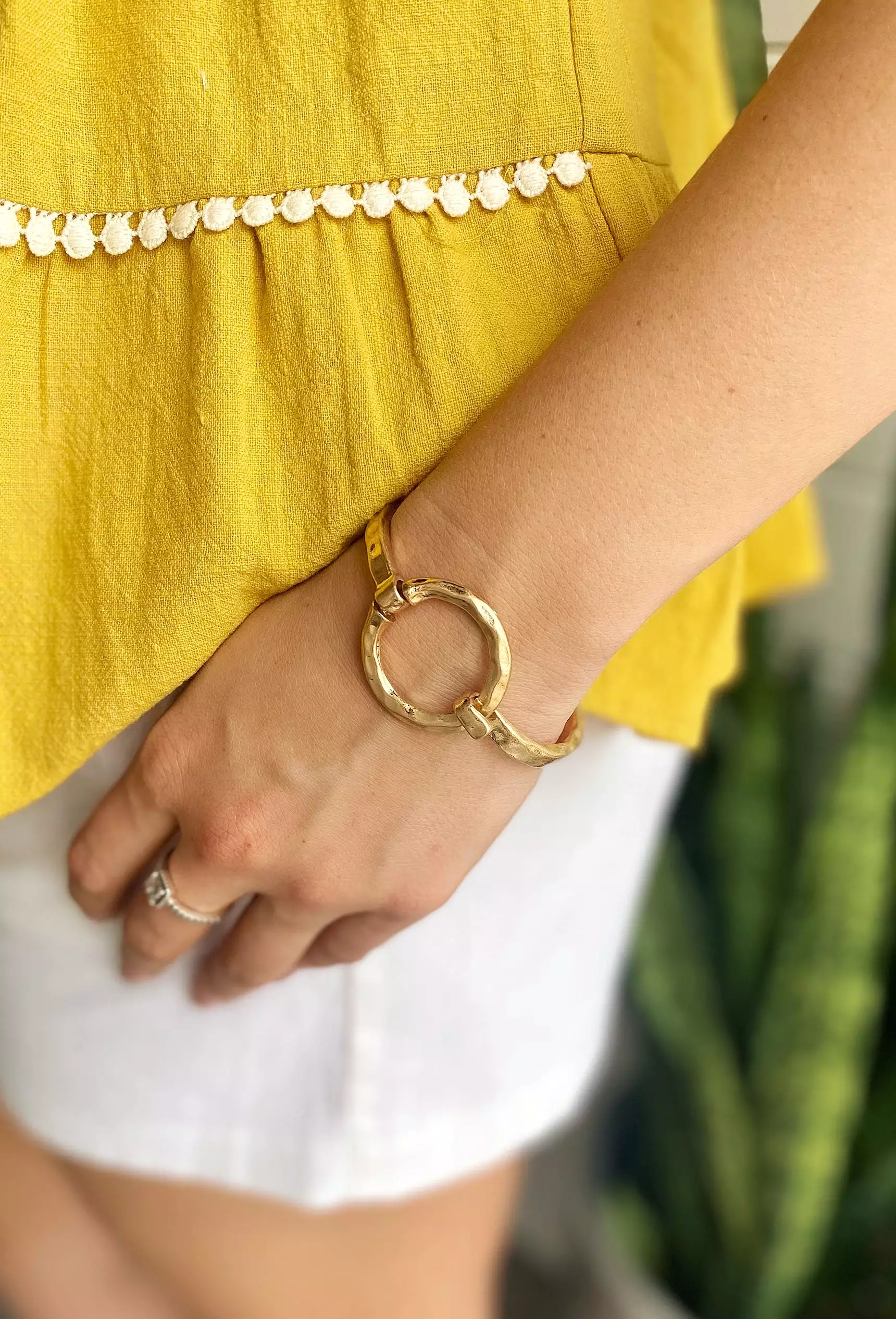 Perfect Days Hammered Bracelet in Gold