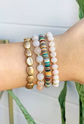 Perry Bracelet Set in Peach