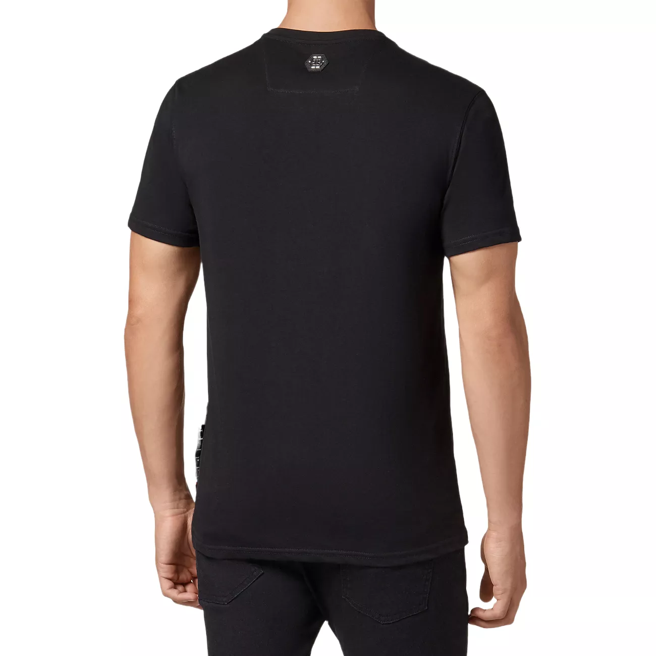 Philipp Plein Platinum Cut Round Neck Gothic Men's T-Shirt