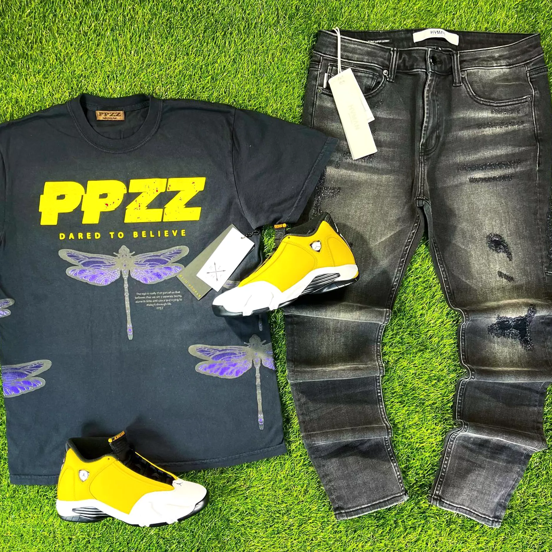 PPZZ Believe Dragon Fly Tee (Blk/Yllw/Purp) /D18