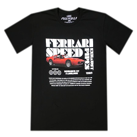 PPZZ x Rich People Ferrari Speed Tee (Black) /D12