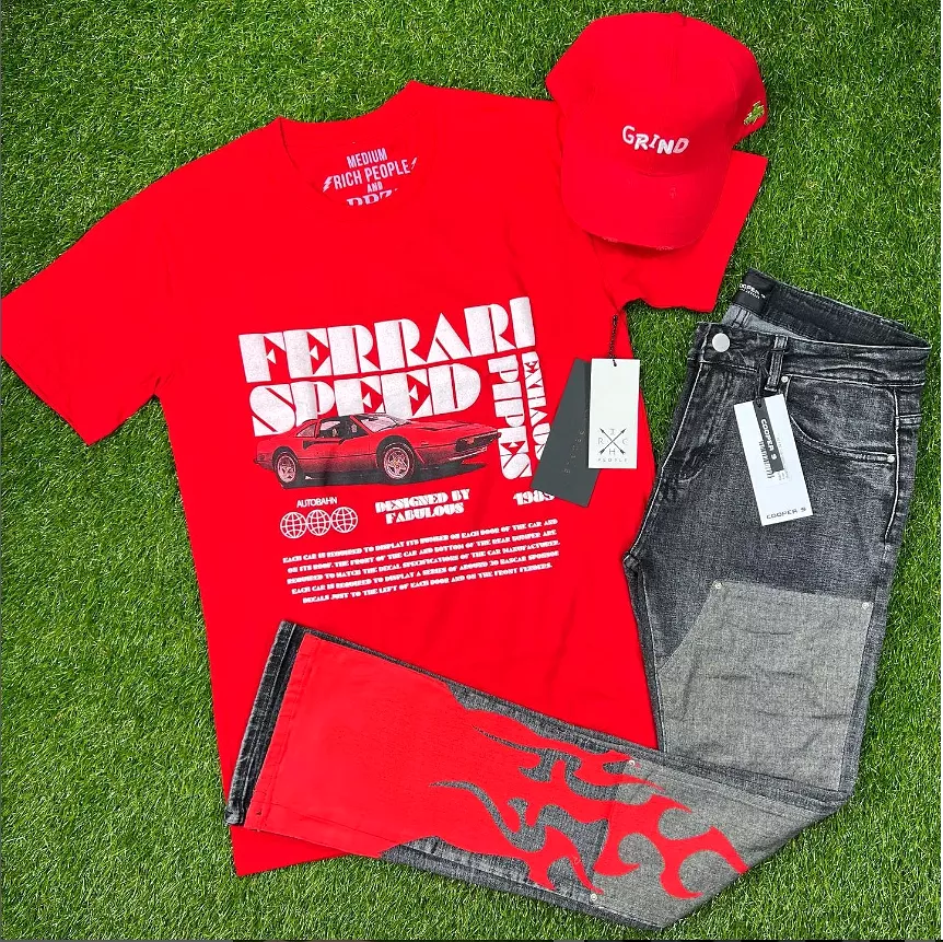 PPZZ x Rich People Ferrari Speed Tee (Red) /D11