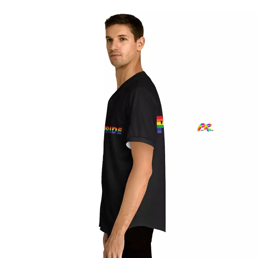 Pride Men's Black Festival Baseball Jersey