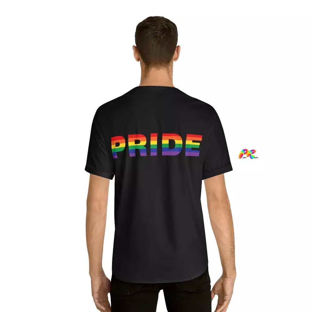 Pride Men's Black Festival Baseball Jersey