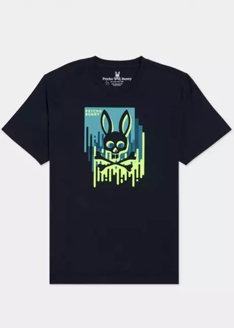 Psycho Bunny Men's High Density Bunny Print Tee