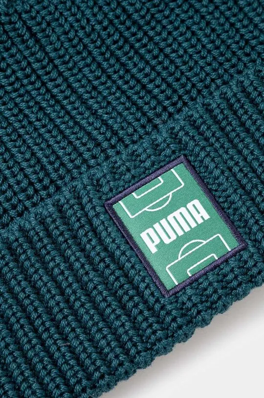 Puma cotton beanie Classics Graphic Short Beanie green color 025680