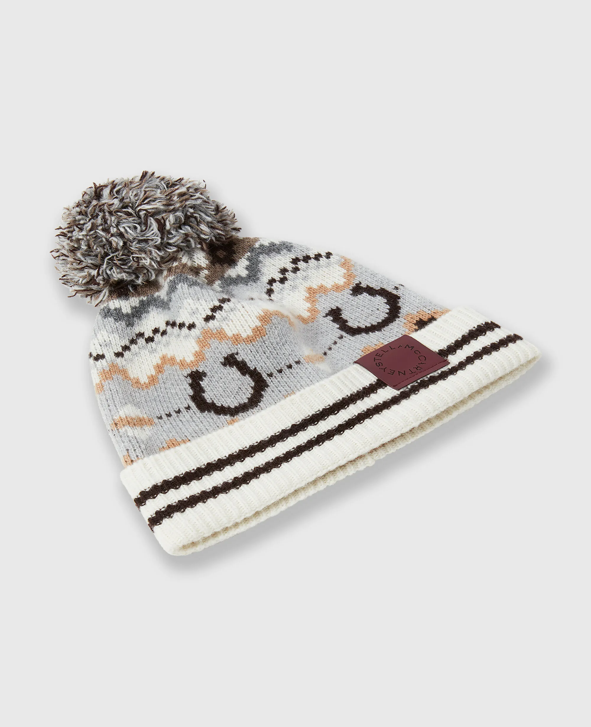 Ribbed Fairisle Logo Beanie